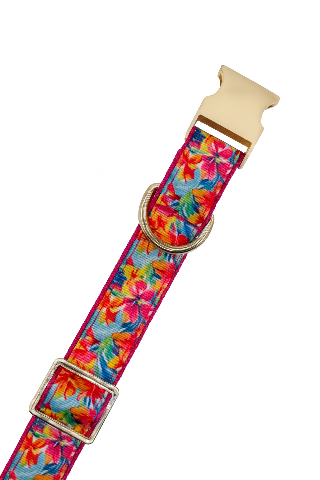 Pink Tropical Floral Dog Collar