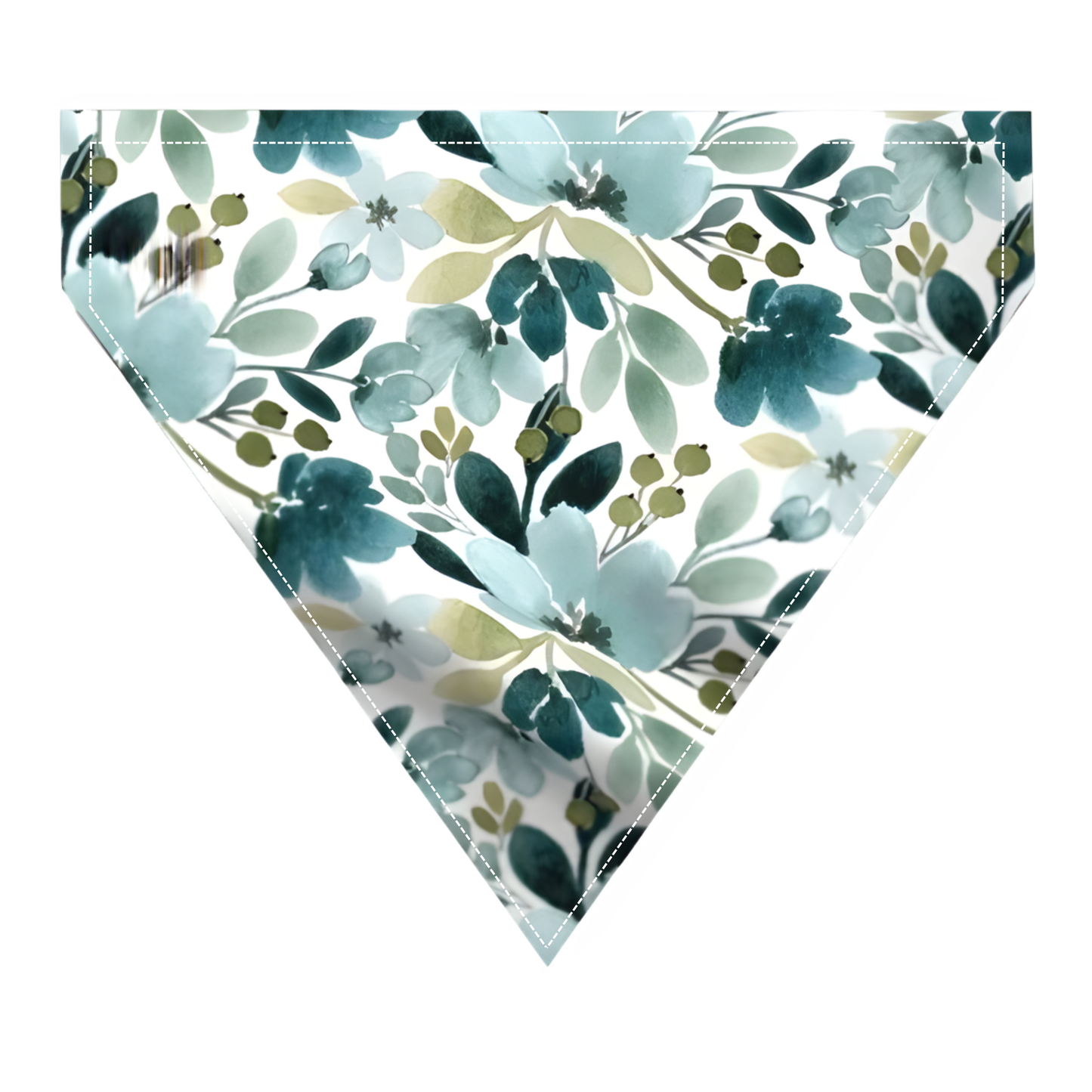 Teal Floral Dog Bandana