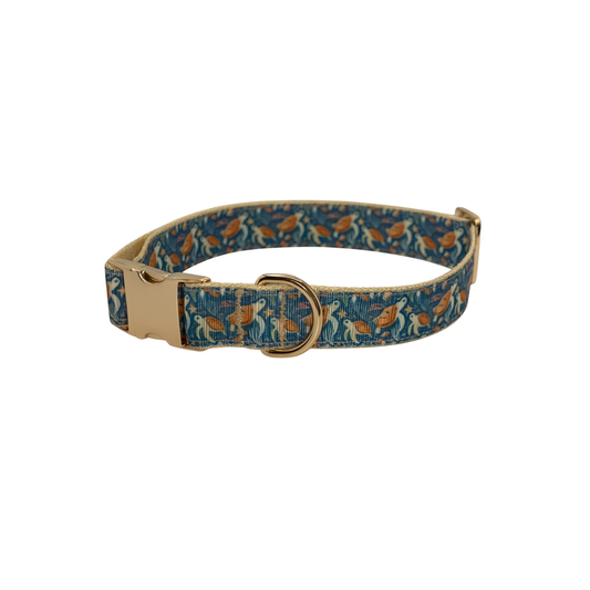 Tan Sea Turtles Dog Collar