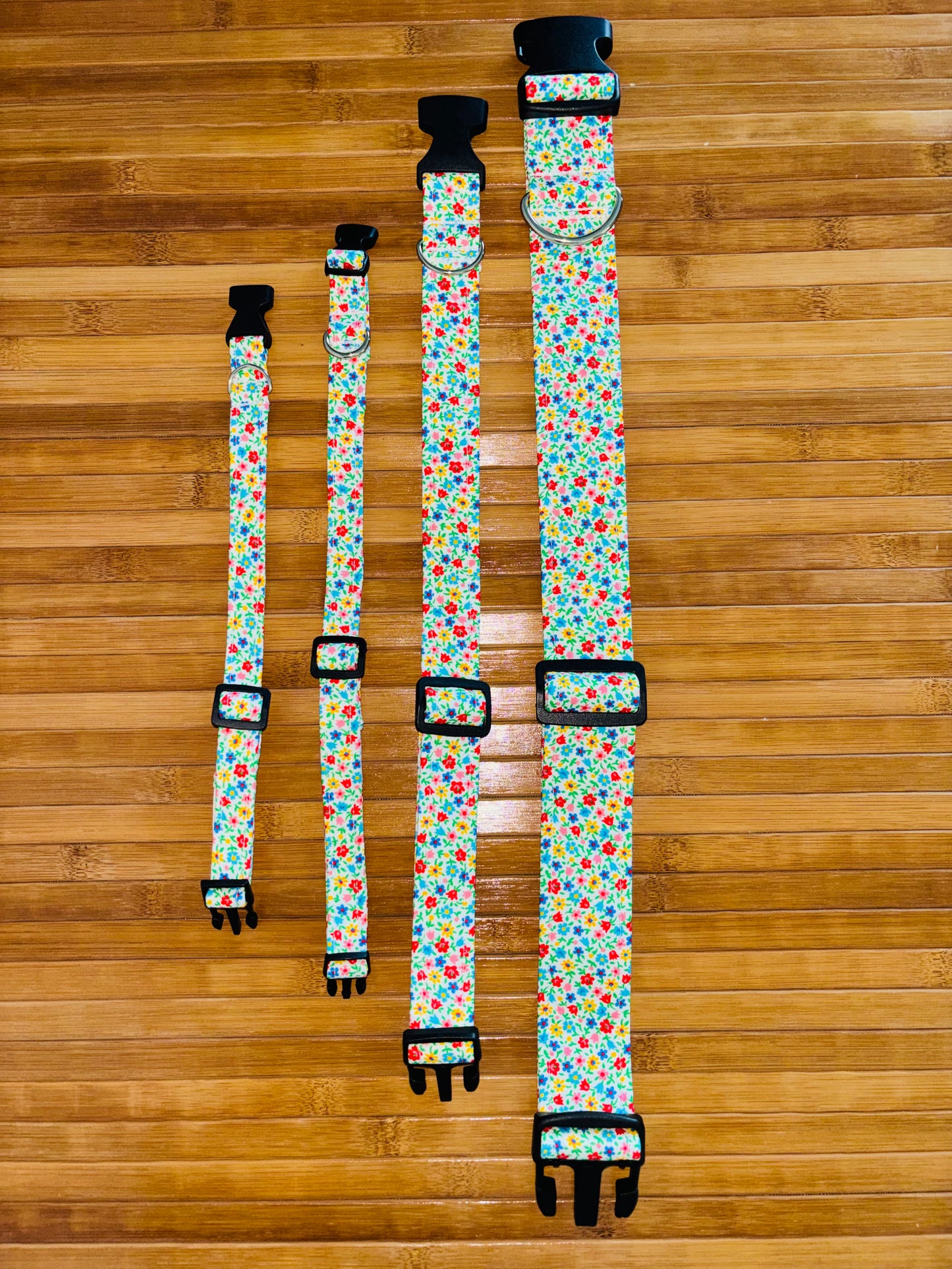 Mini Floral Fabric Dog Collar