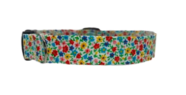 Mini Floral Fabric Dog Collar